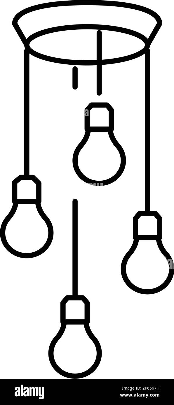 style lamp ceiling line icon vector illustration Stock Vector Image ...