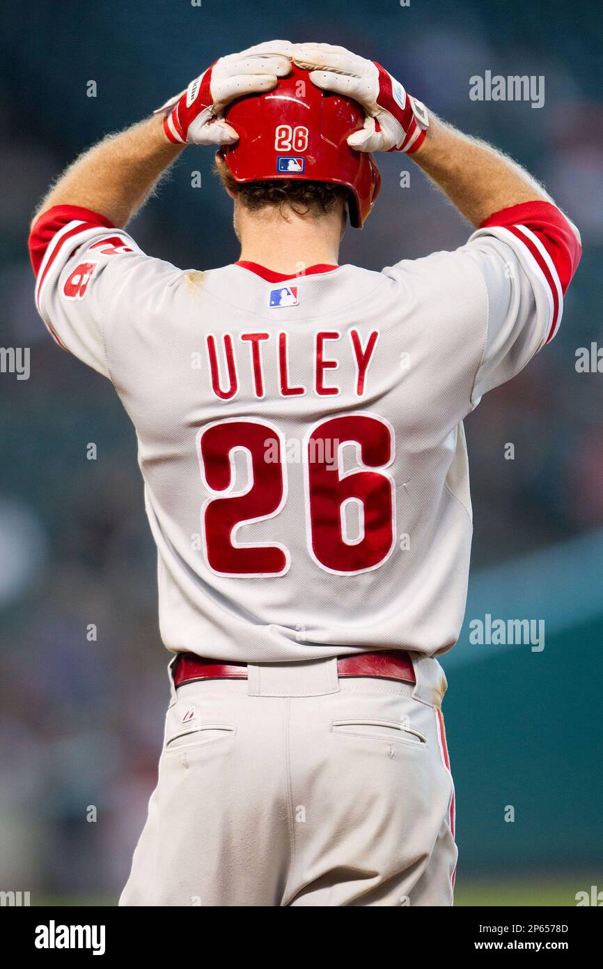 Phillies second baseman Chase Utley (26) at Minute Maid Park in