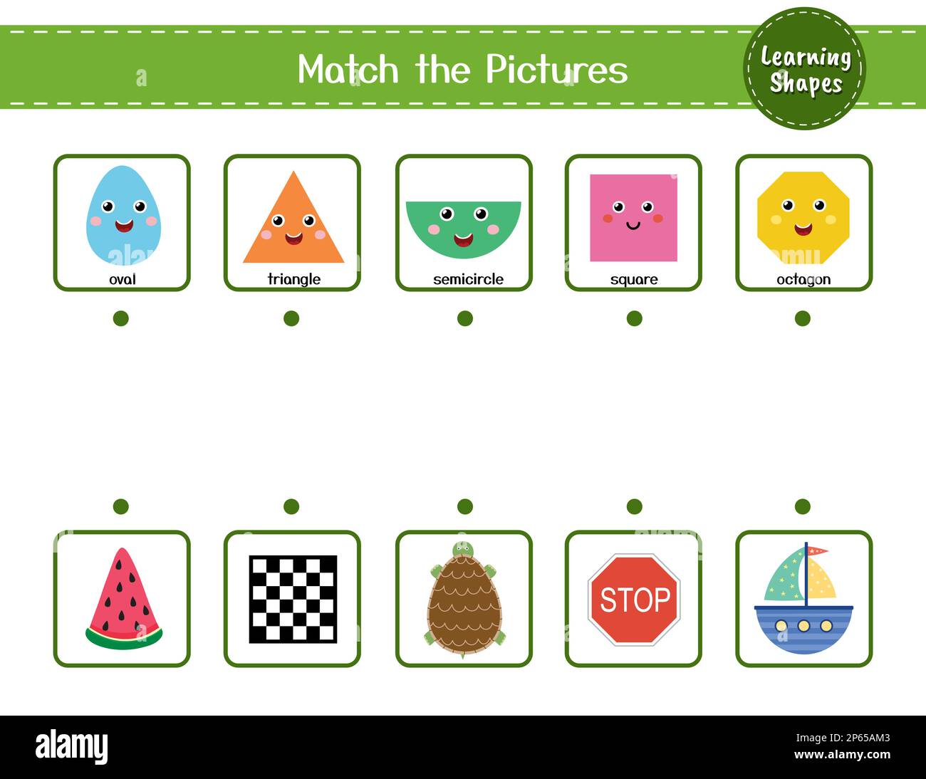 Shapes Matching Game For Kids Find The Correct Objects Puzzle Stock Shapes Matching Game For Kids Find The Correct Objects Puzzle Stock