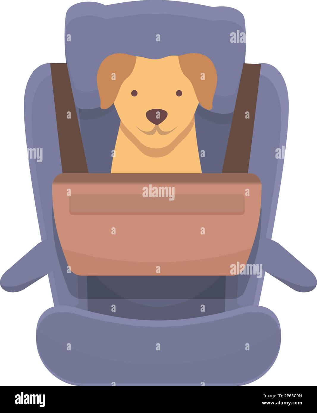 Dog seat icon cartoon vector. Car travel. Animal puppy Stock Vector