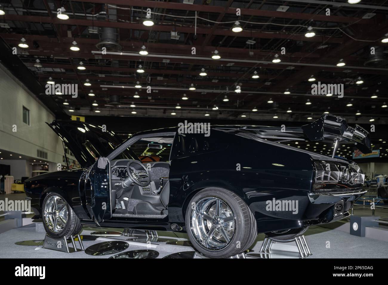 DETROIT, MI/USA - February 24, 2023: A 1978 Ford Mustang II interpretation, 'Great 8' finalist and Ridler trophy contender, at Detroit AutoRama. Stock Photo
