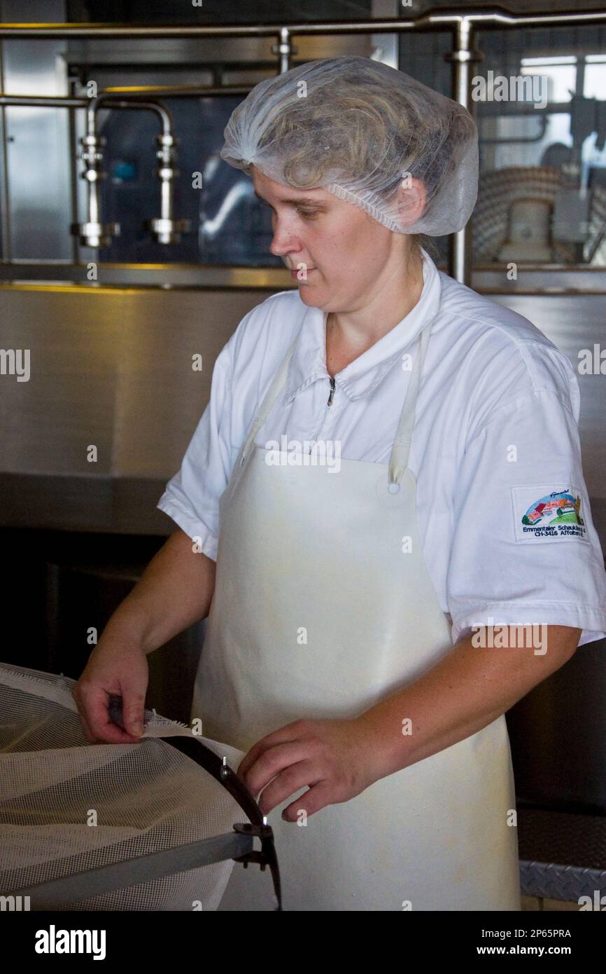 Switzerland, Canton Bern, Affoltern Im Emmental, dairy production of