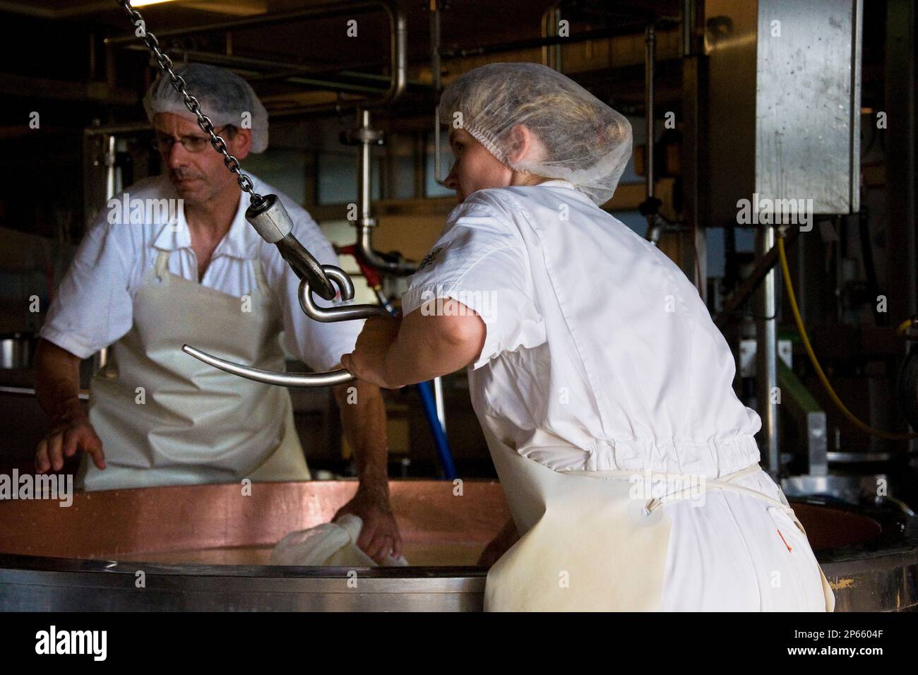Switzerland, Canton Bern, Affoltern Im Emmental, dairy production of