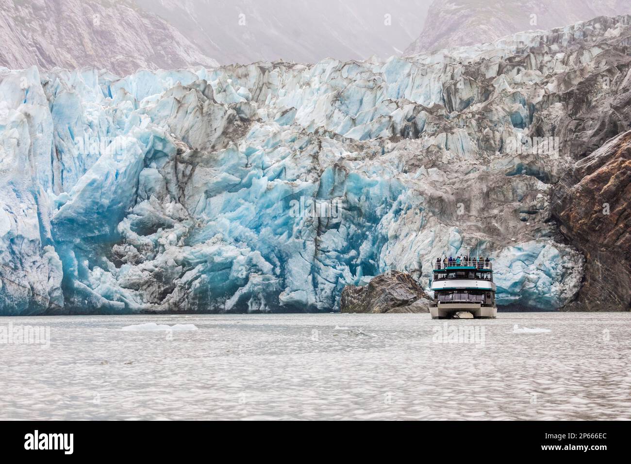 Detail of the South Sawyer Glacier in Tracy Arm-Fords Terror Wilderness, Southeast Alaska, United States of America, North America Stock Photo