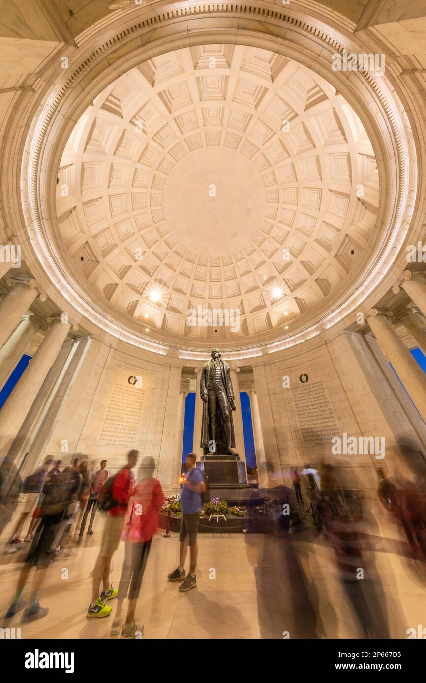 A view of the inside of the Thomas Jefferson Memorial in West Potomac Park, Washington, D.C., United States of America, North America Stock Photo