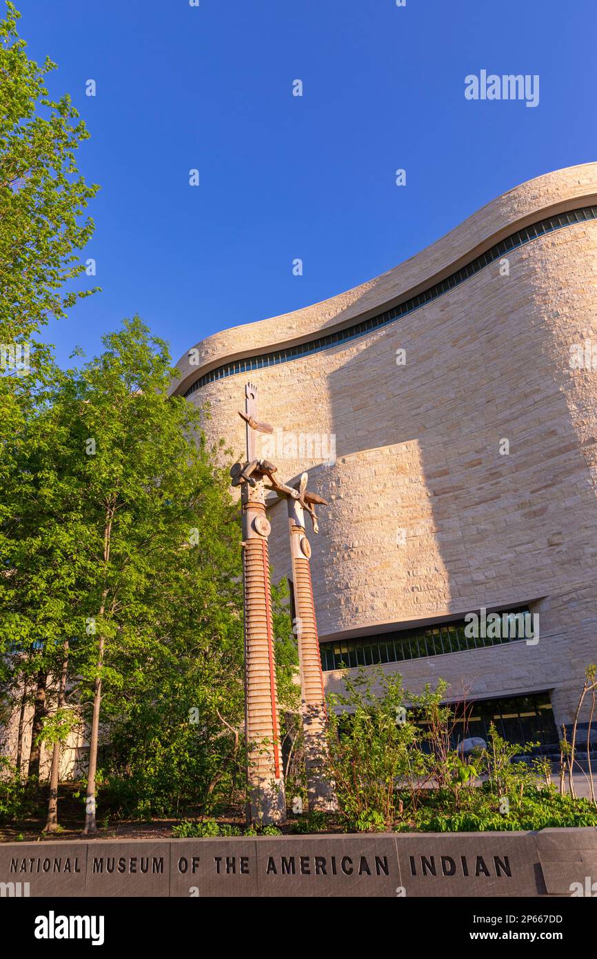 The Smithsonian Institution National Museum of the American Indian on the National Mall in Washington, D.C., United States of America, North America Stock Photo