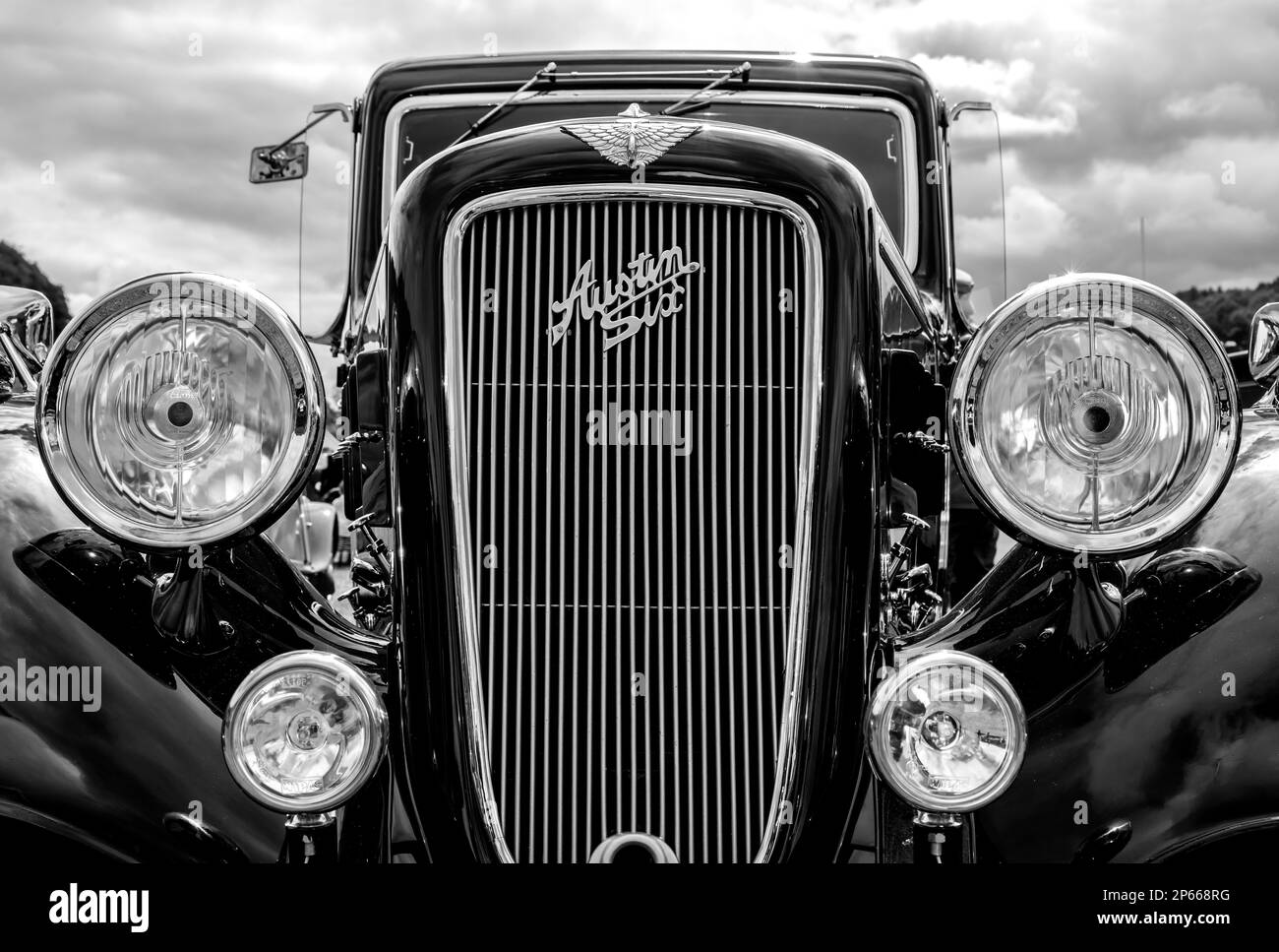 Front end view of a 1930s Ausitin Six Stock Photo