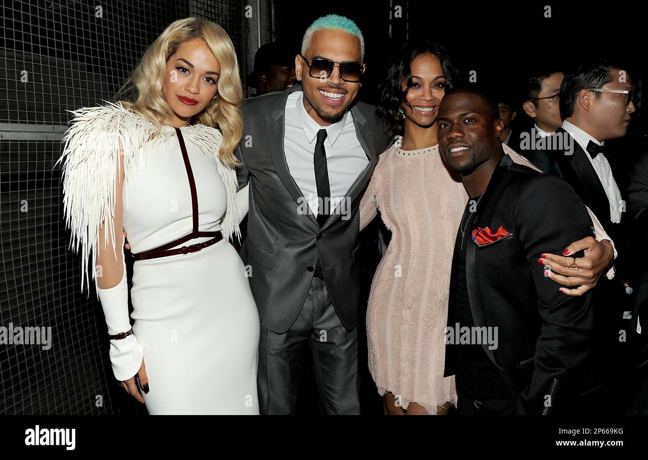 LOS ANGELES CA SEPTEMBER 6 L R Rita Ora Chris Brown Zoe