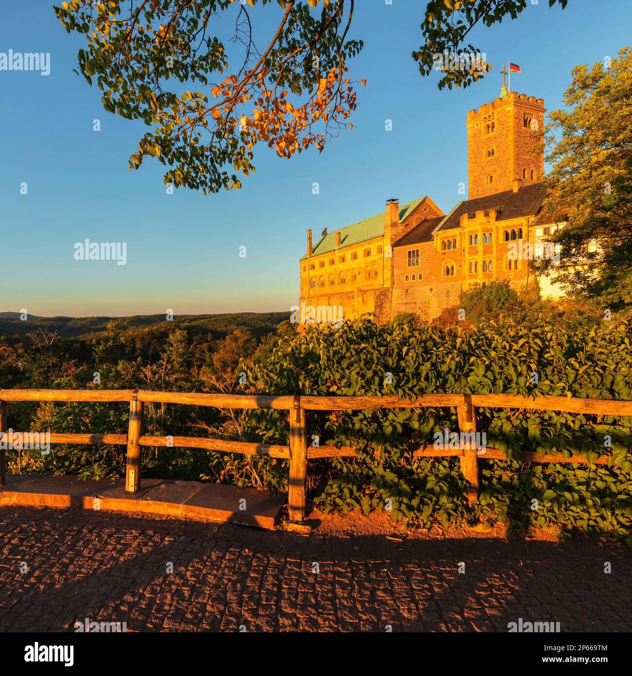 Wartburg Castle near Eisenach, Thuringian Forest, Thuringia, Germany, Europe Stock Photo