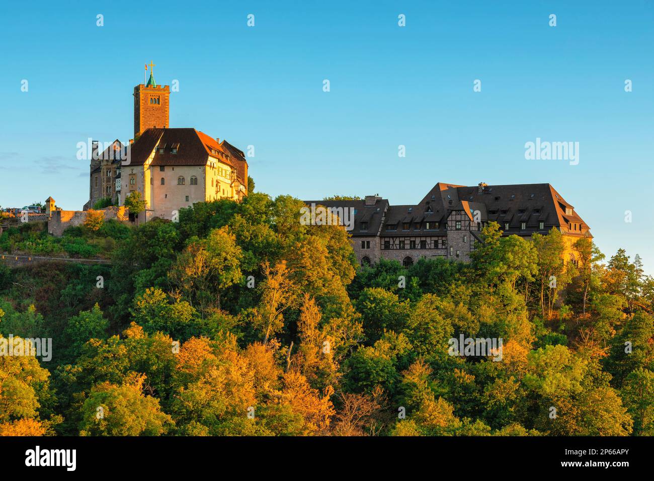 Wartburg Castle near Eisenach, Thuringian Forest, Thuringia, Germany, Europe Stock Photo
