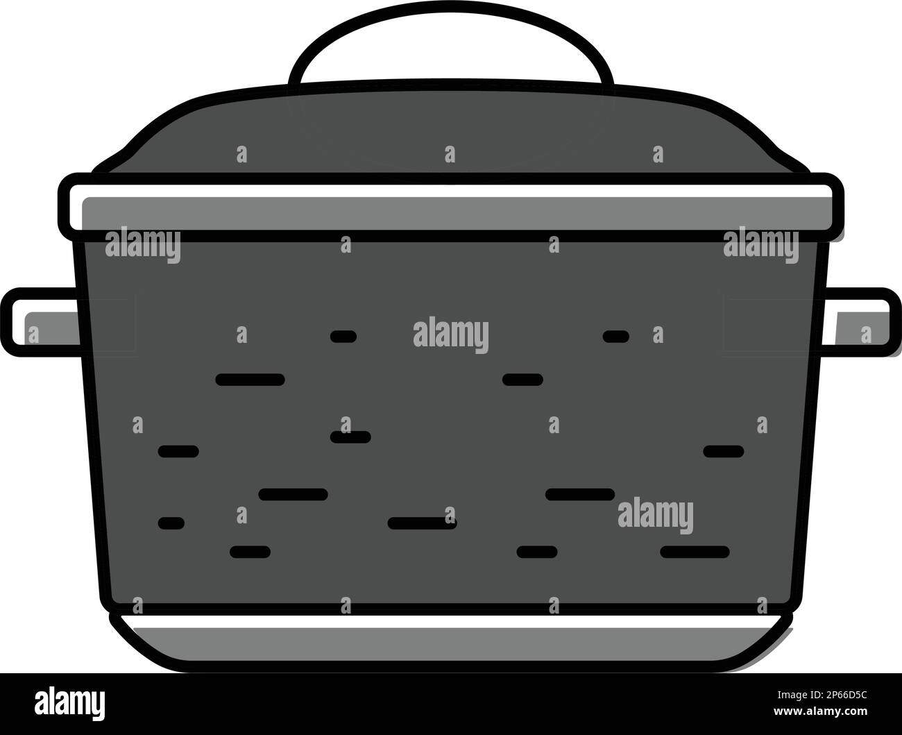 iron pot cooking color icon vector illustration Stock Vector Image