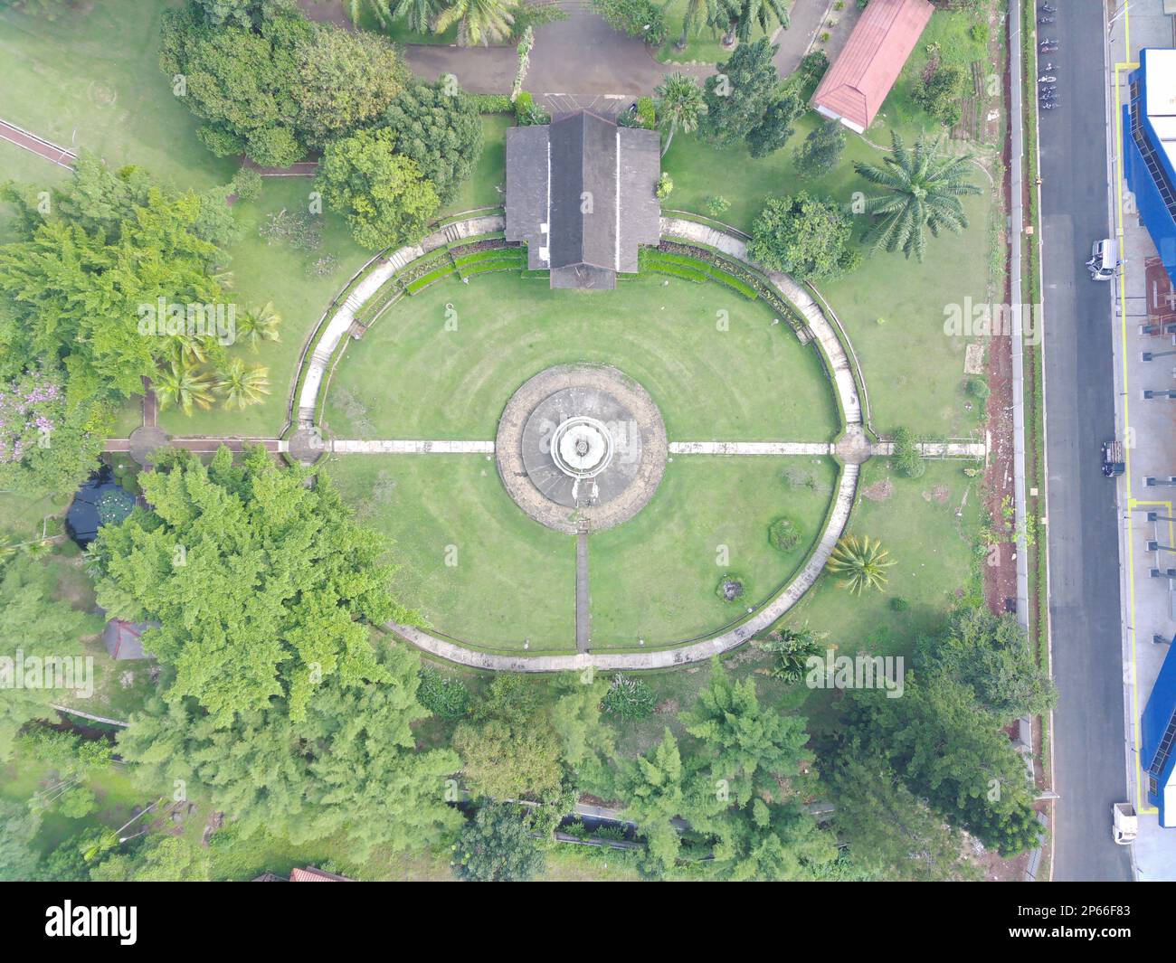 aerial view of the park which has a beautiful pattern Stock Photo - Alamy
