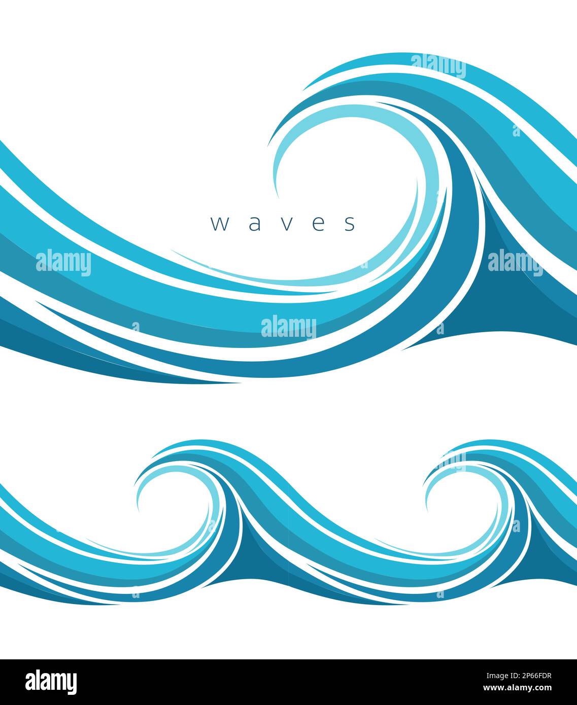 Abstract blue waves on white background Stock Vector Image & Art - Alamy