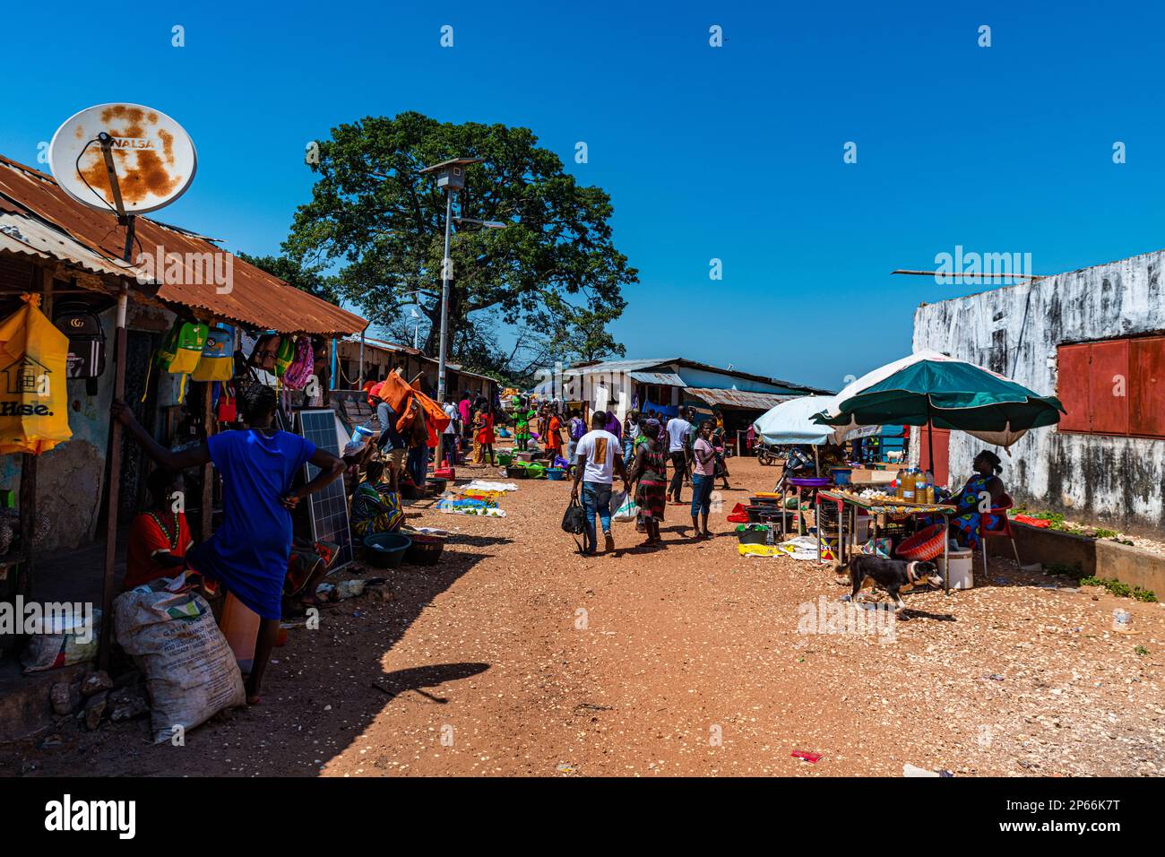 Market on Bubaque island, Bijagos archipelago, Guinea Bissau, West Africa, Africa Stock Photo