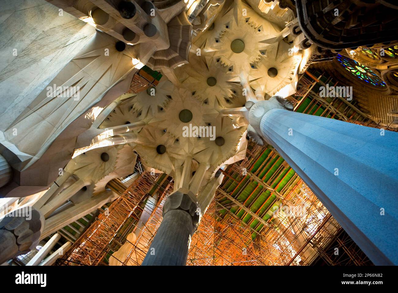 Barcelona La Sagrada Familia. Principal axis of the temple Stock Photo