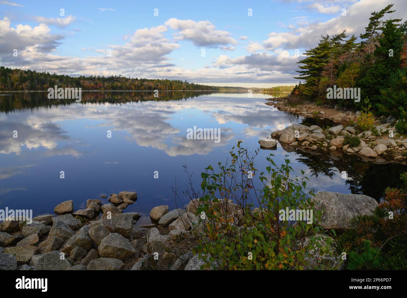 Long Lake Provincial Park in Autumn, Nova Scotia, Canada, North America Stock Photo
