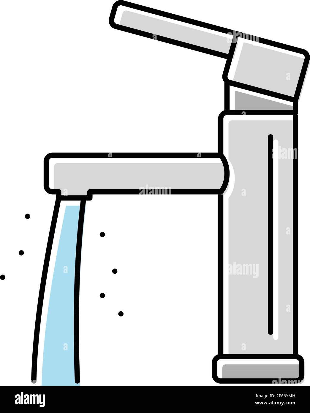 flow faucet water color icon vector illustration Stock Vector Image ...