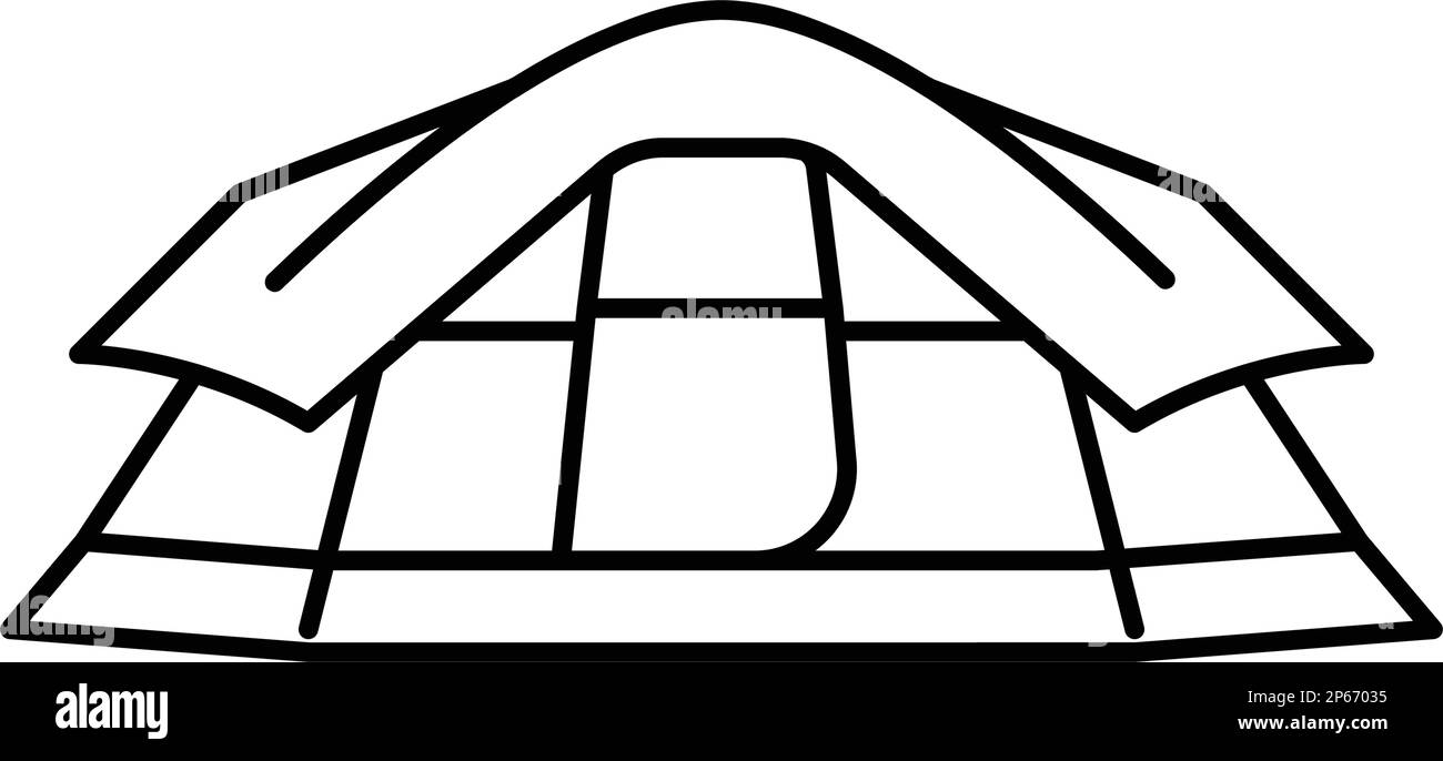 event tent vacation line icon vector illustration Stock Vector Image ...