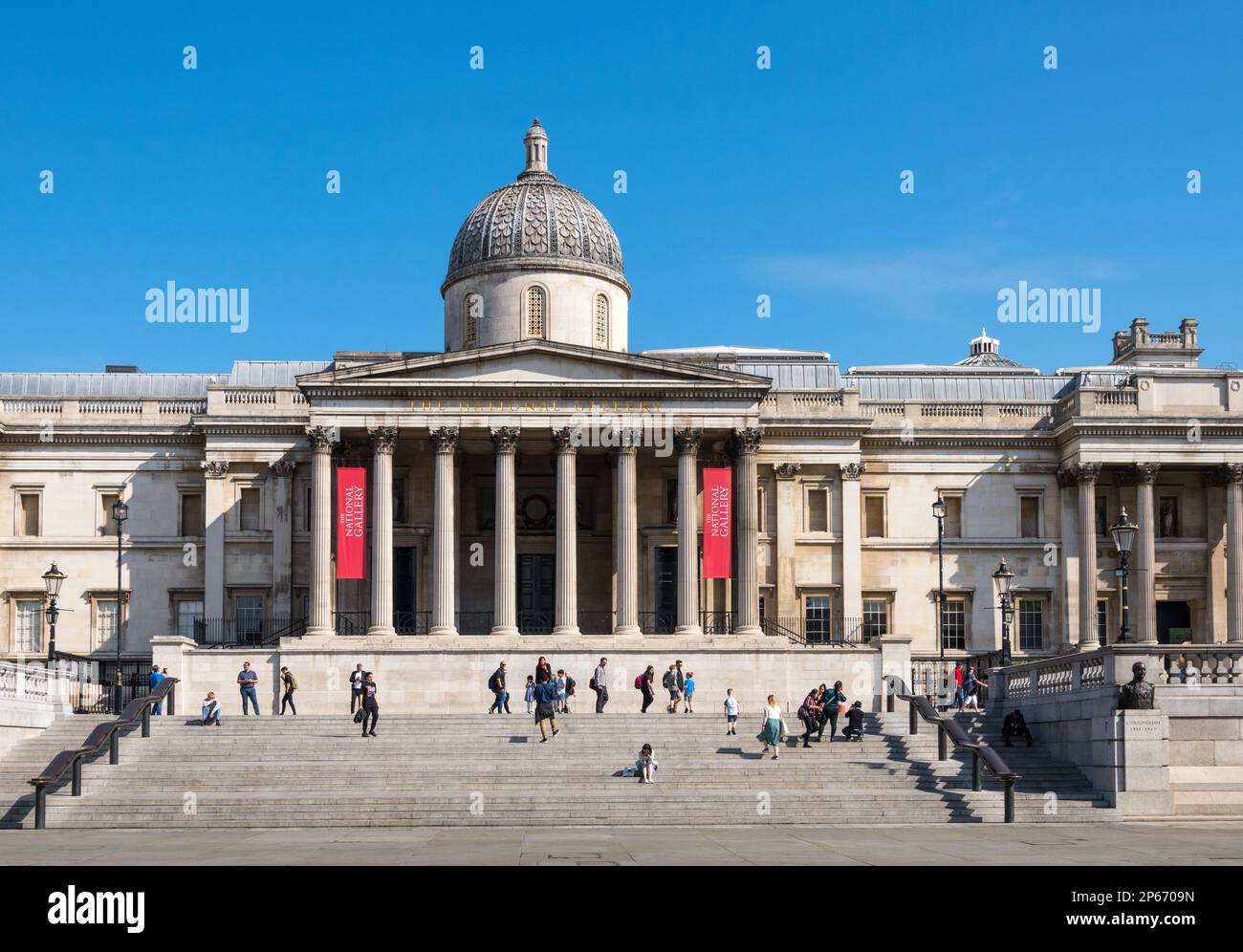 The National Gallery, Trafalgar Square, London, England, United Kingdom, Europe Stock Photo