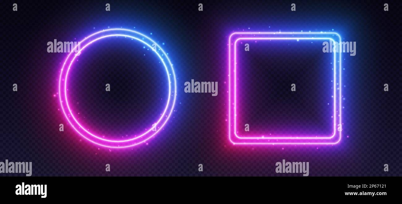 Gradient neon frames smoke Stock Vector Images - Alamy