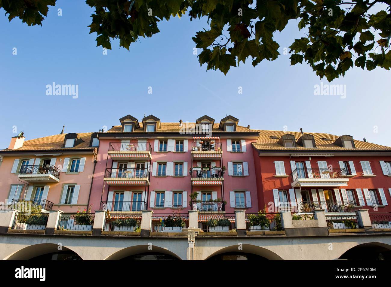 Traditional house, Vevey, Switzerland Stock Photo Alamy
