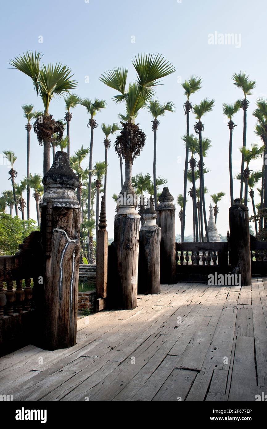 Myanmar, Mandalay, Inwa, Bagaya Monastery Stock Photo