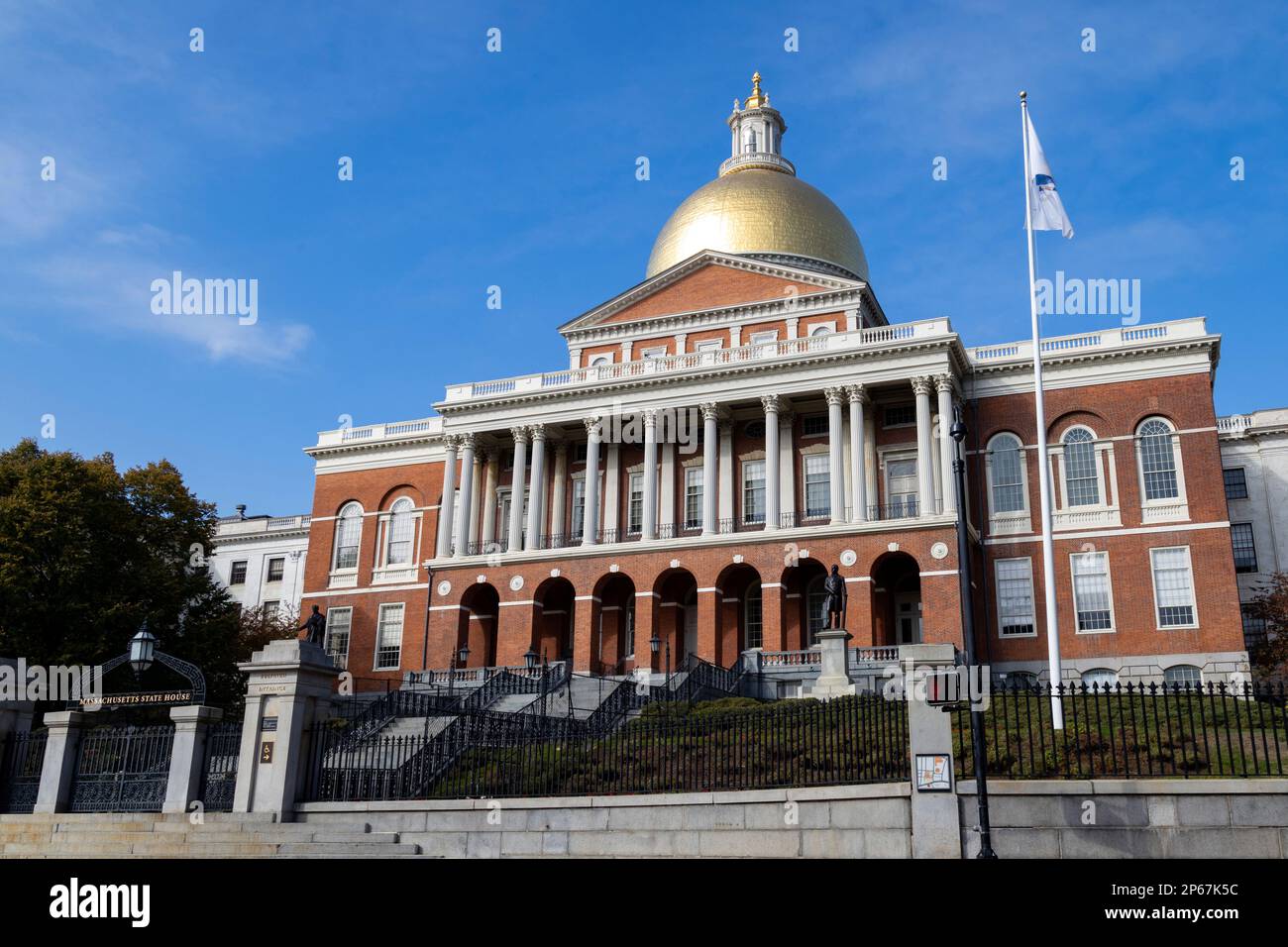 Massachusetts State House, Boston, Massachusetts, New England, United States of America, North America Stock Photo