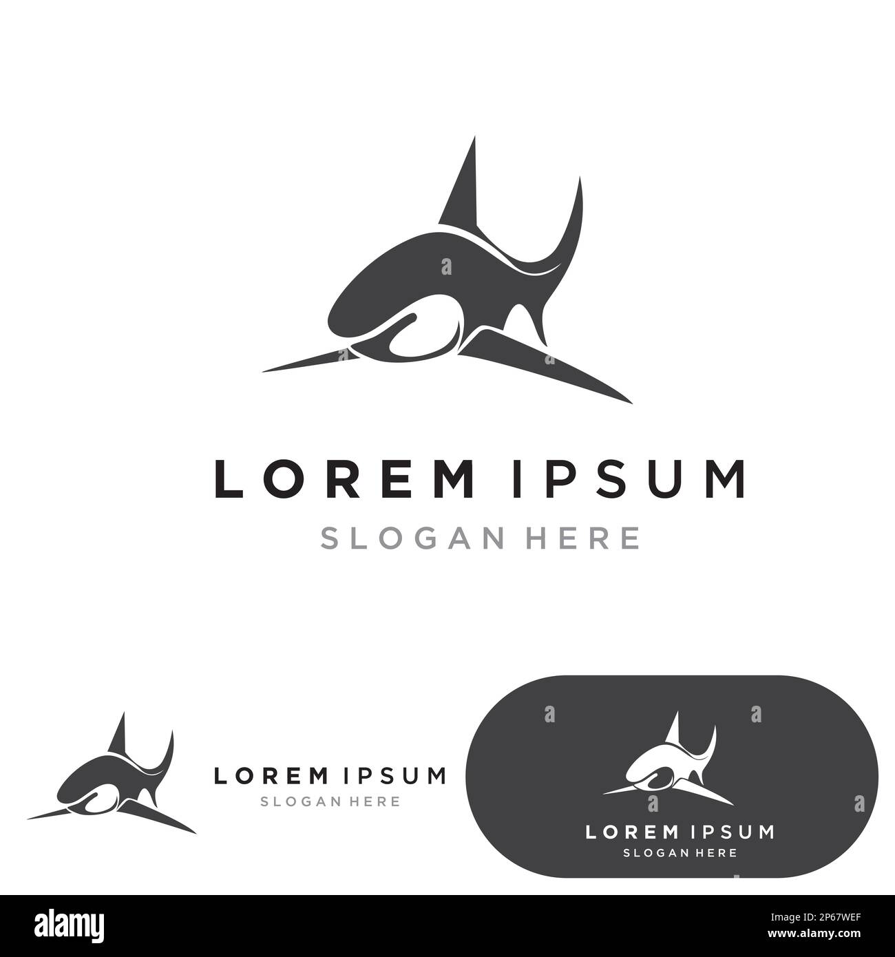 Shark illustration Logo Template Vector Stock Vector Image & Art - Alamy