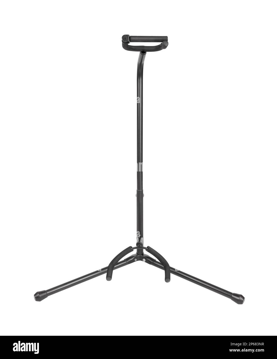guitar stand holder path isolated on white Stock Photo