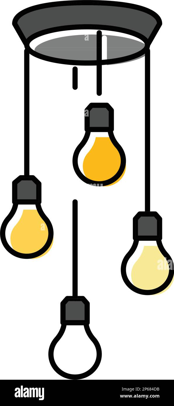 style lamp ceiling color icon vector illustration Stock Vector Image ...