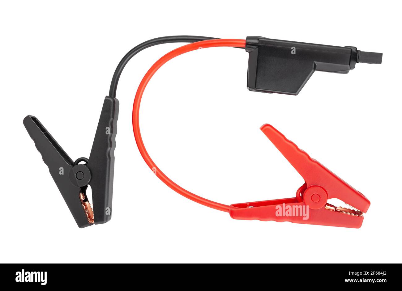 engine jump starter clamp path isolated on white Stock Photo Alamy