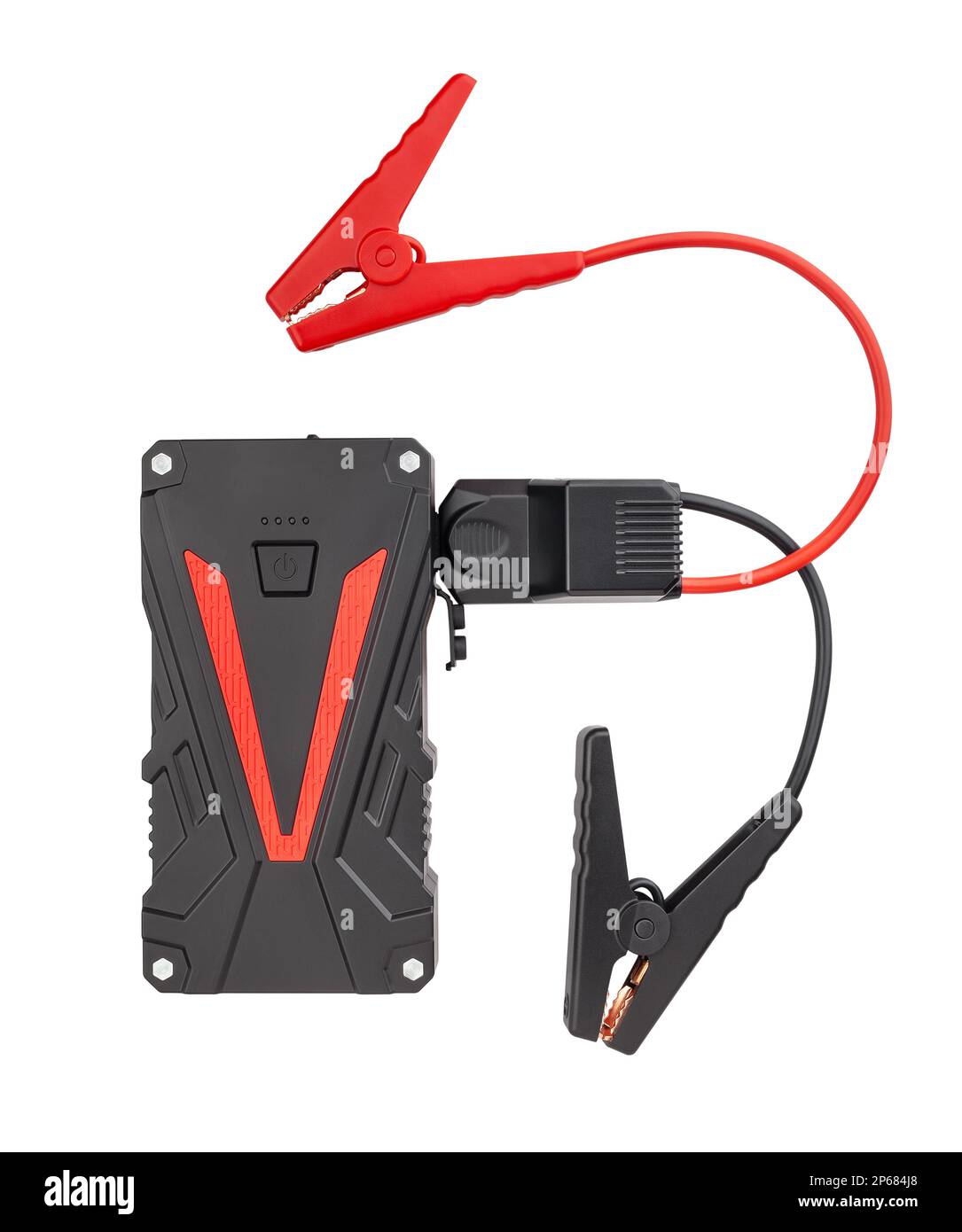powerbank engine jump starter path isolated on white Stock Photo