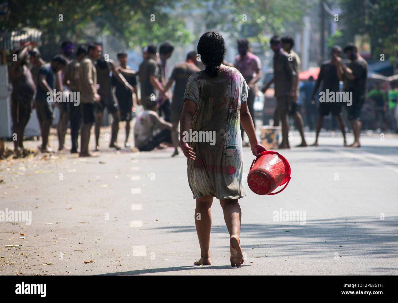 Spring In Assam Reveller smear mud to celebrate Holi, the Hindu spring festival of ...