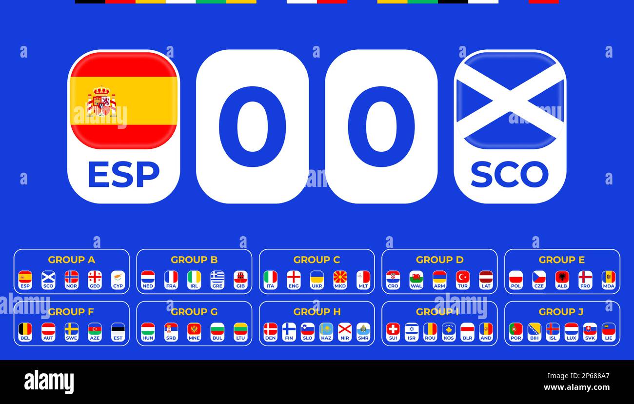 Football european 2025 championship match versus teams intro sport