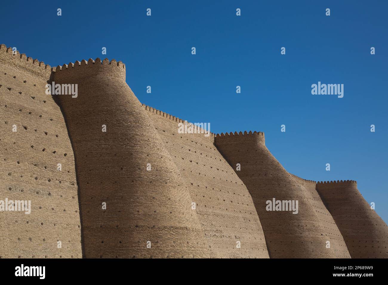 Fortress Wall, Ark Of Bukhara, Bukhara, Uzbekistan, Central Asia, Asia ...