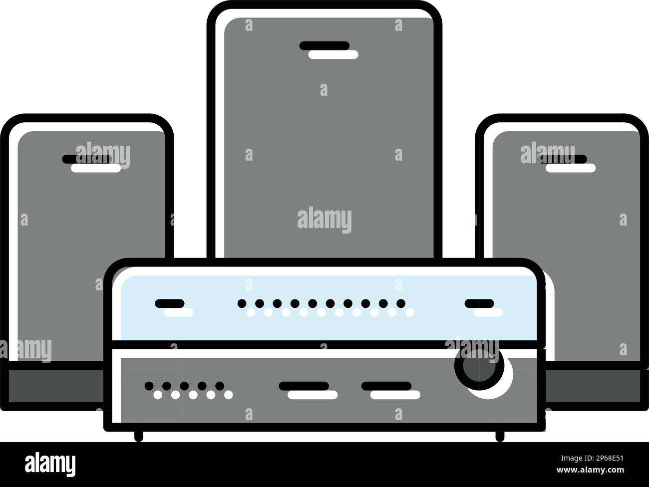 sound system living room color icon vector illustration Stock Vector