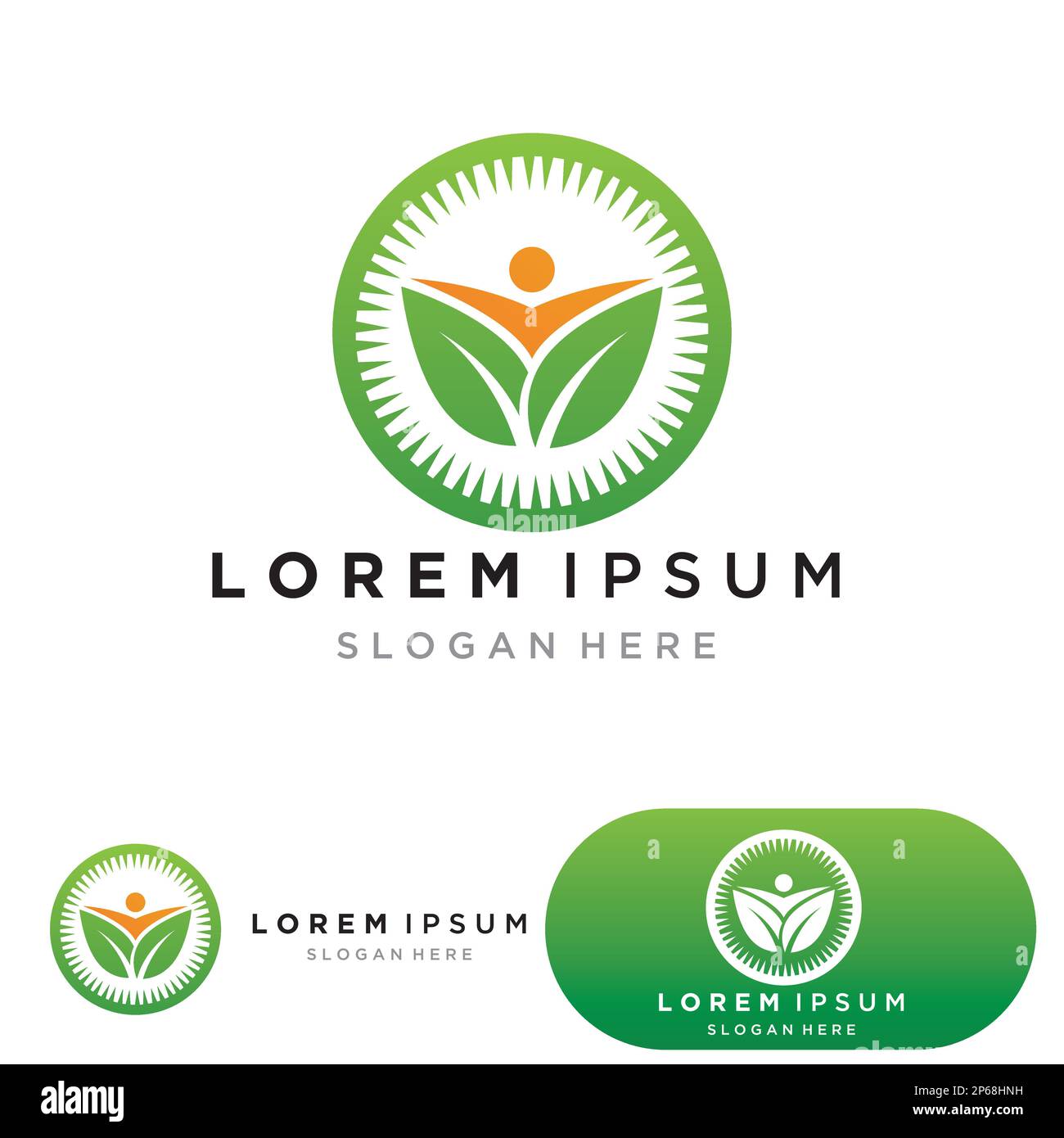 Health people nature leaf logo Stock Vector Image & Art - Alamy
