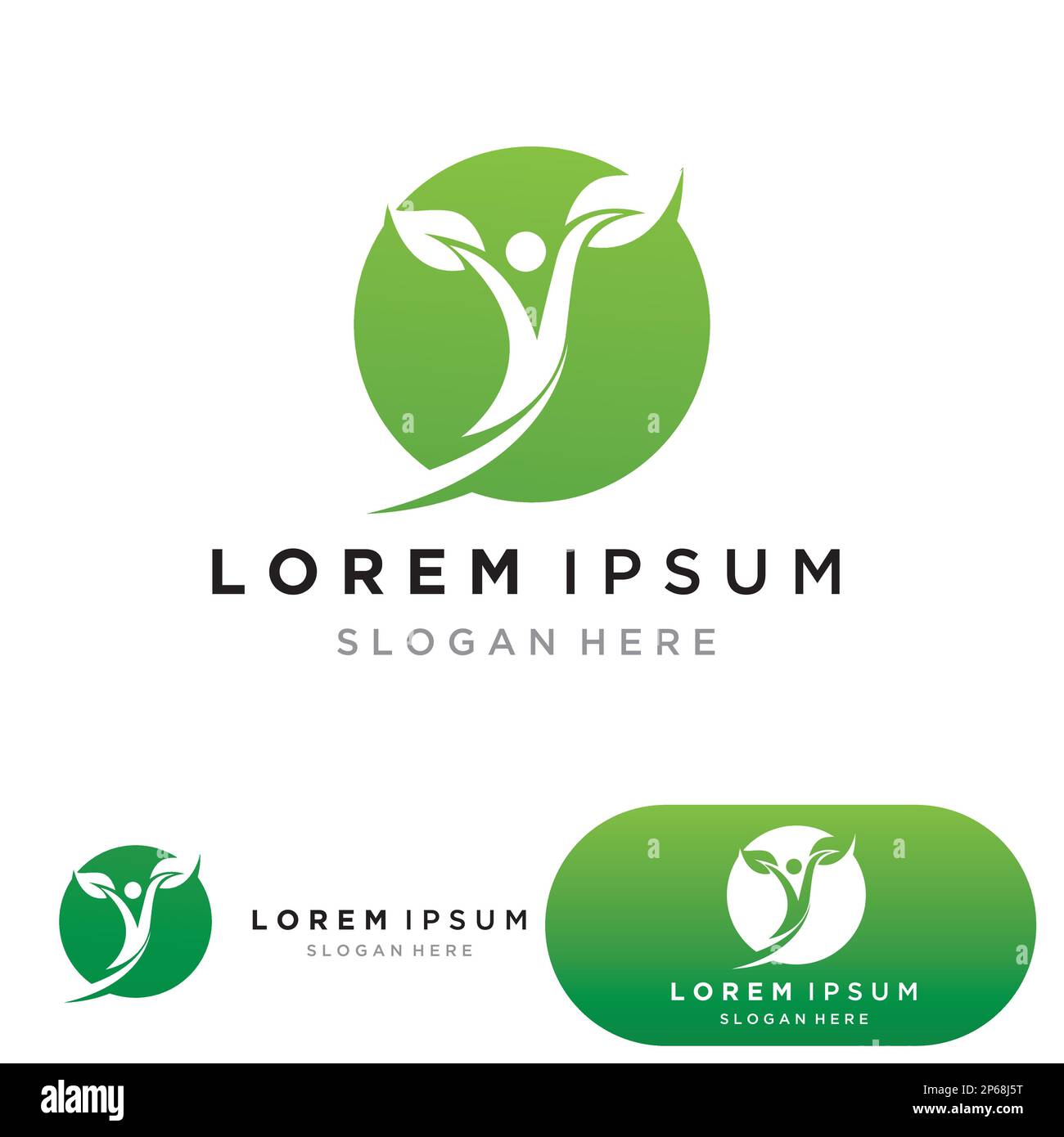 Health people nature leaf logo Stock Vector Image & Art - Alamy