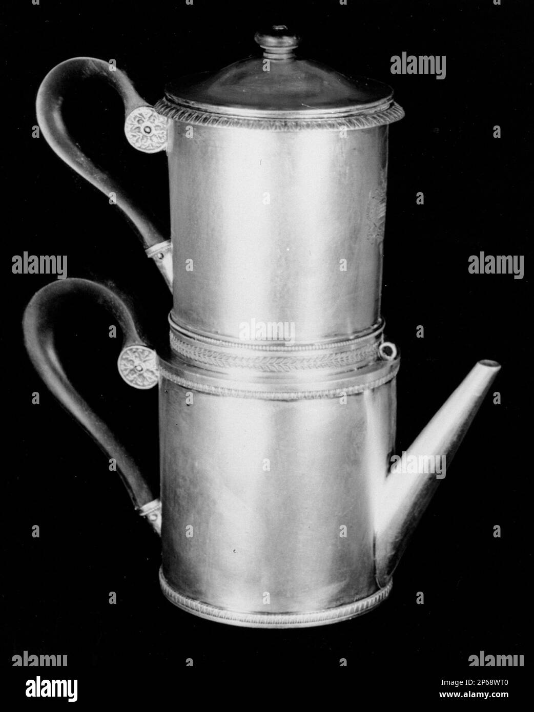 Jean-Nicolas Boulanger, Coffee Pot (Drip), c. 1810, silver. Stock Photo