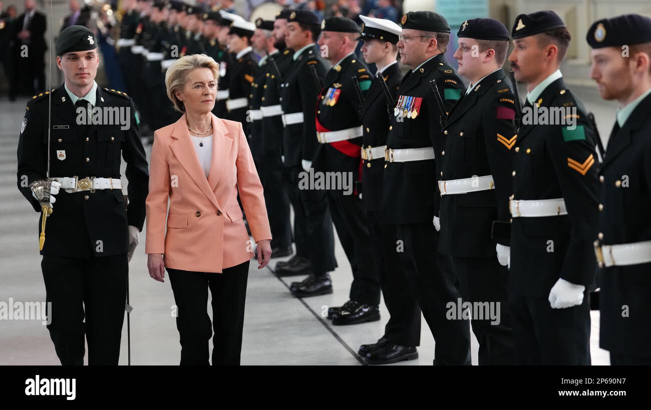 European Commission President Ursula Von Der Leyen Inspects The Guard european-commission-president-ursula-von-der-leyen-inspects-the-guard