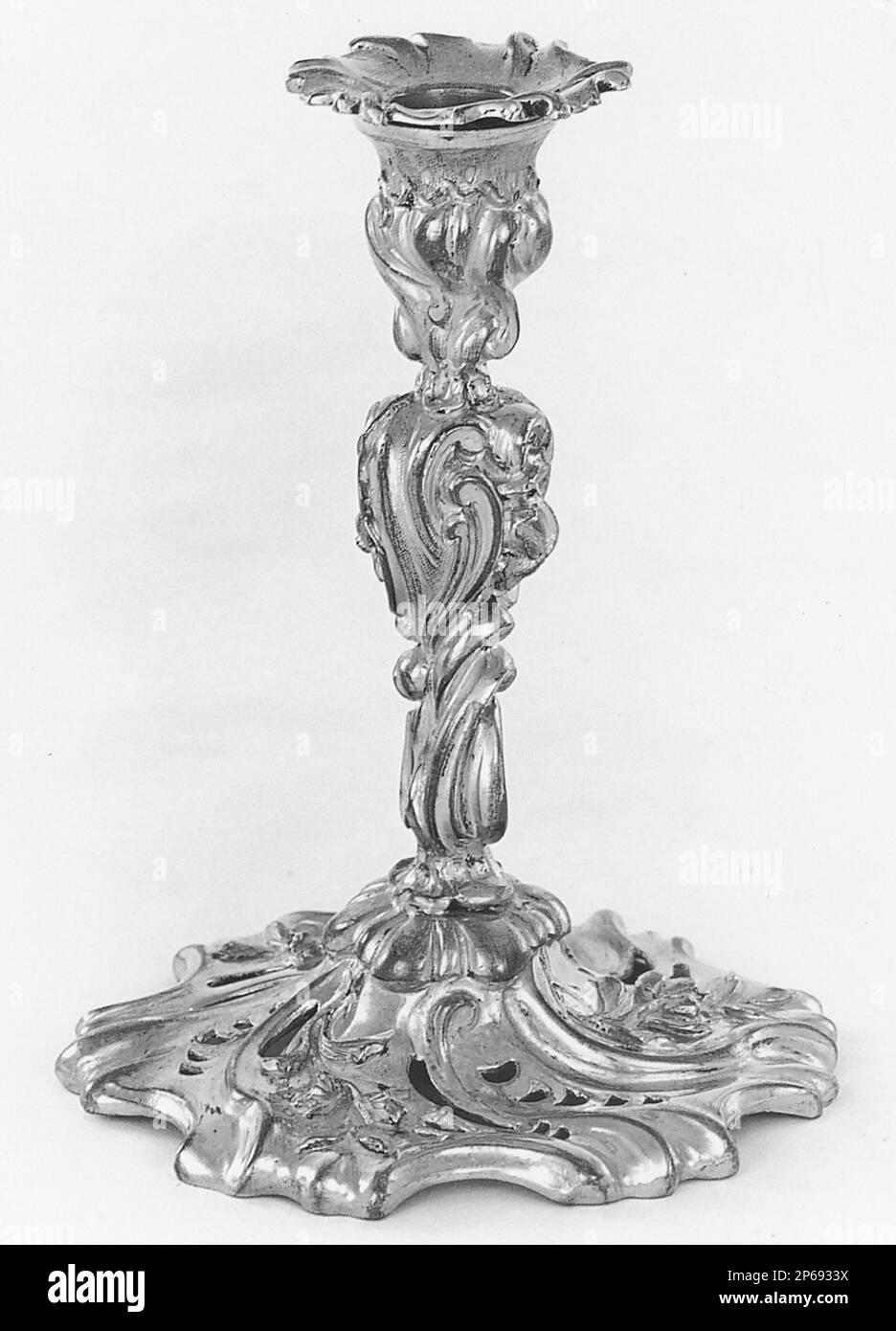 Charles Fox II, Taperstick, 1839/40, silver-gilt. Stock Photo
