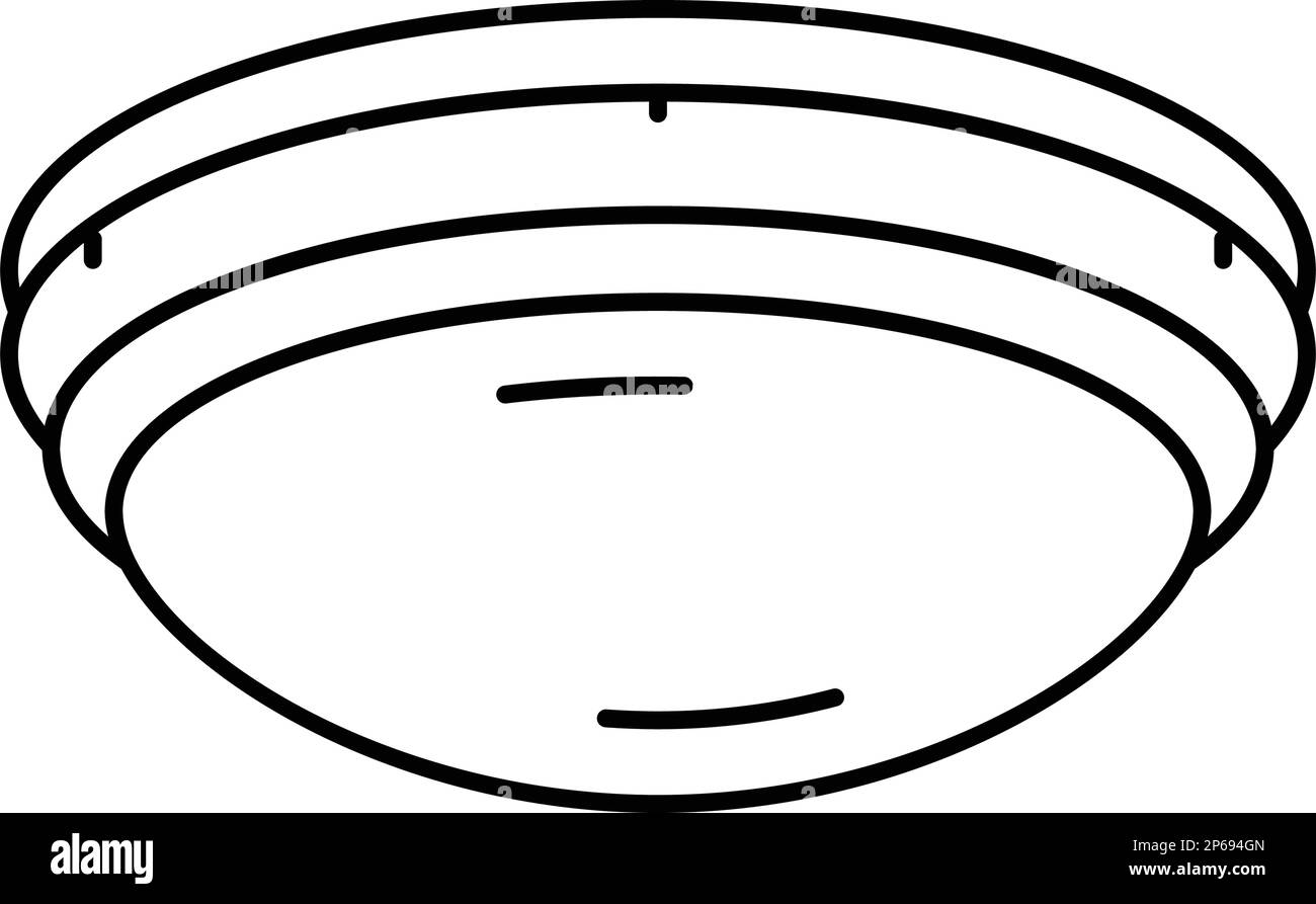 indoor lamp ceiling line icon vector illustration Stock Vector Image ...