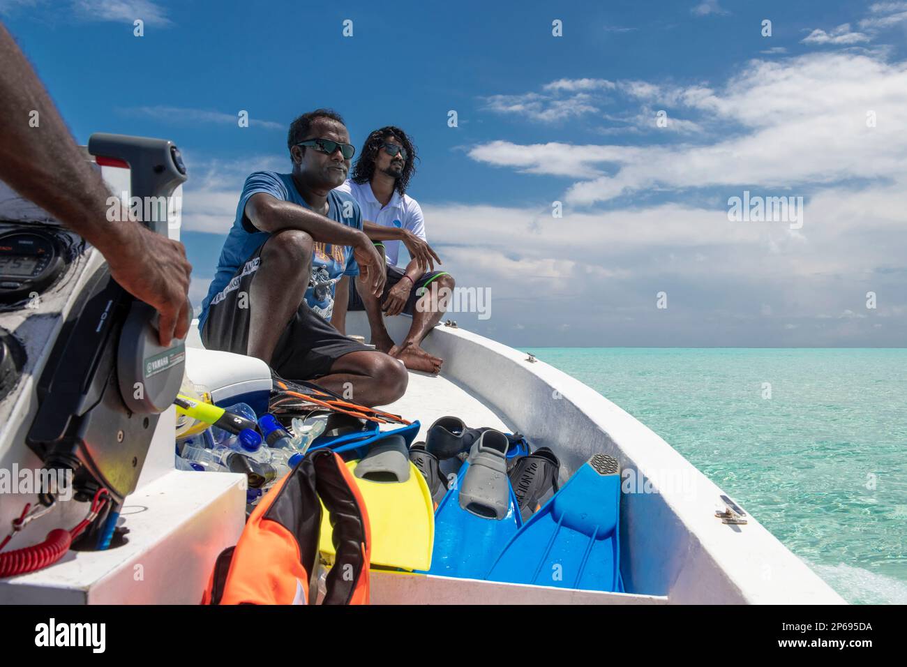 Boat excursion, Maldives Stock Photo