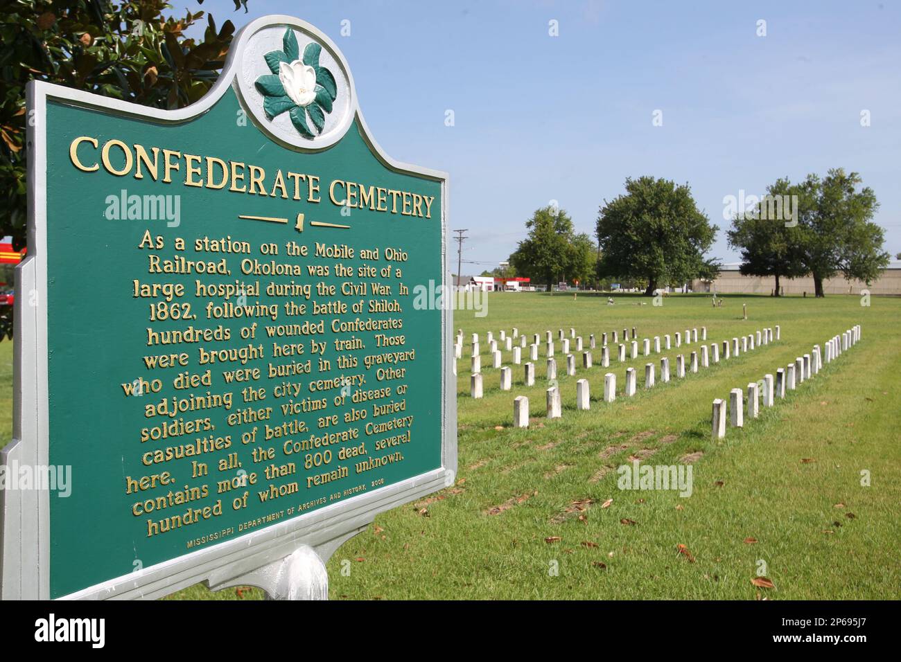 This July 19, 2012 photo shows the Okolona Confederate Cemetery in