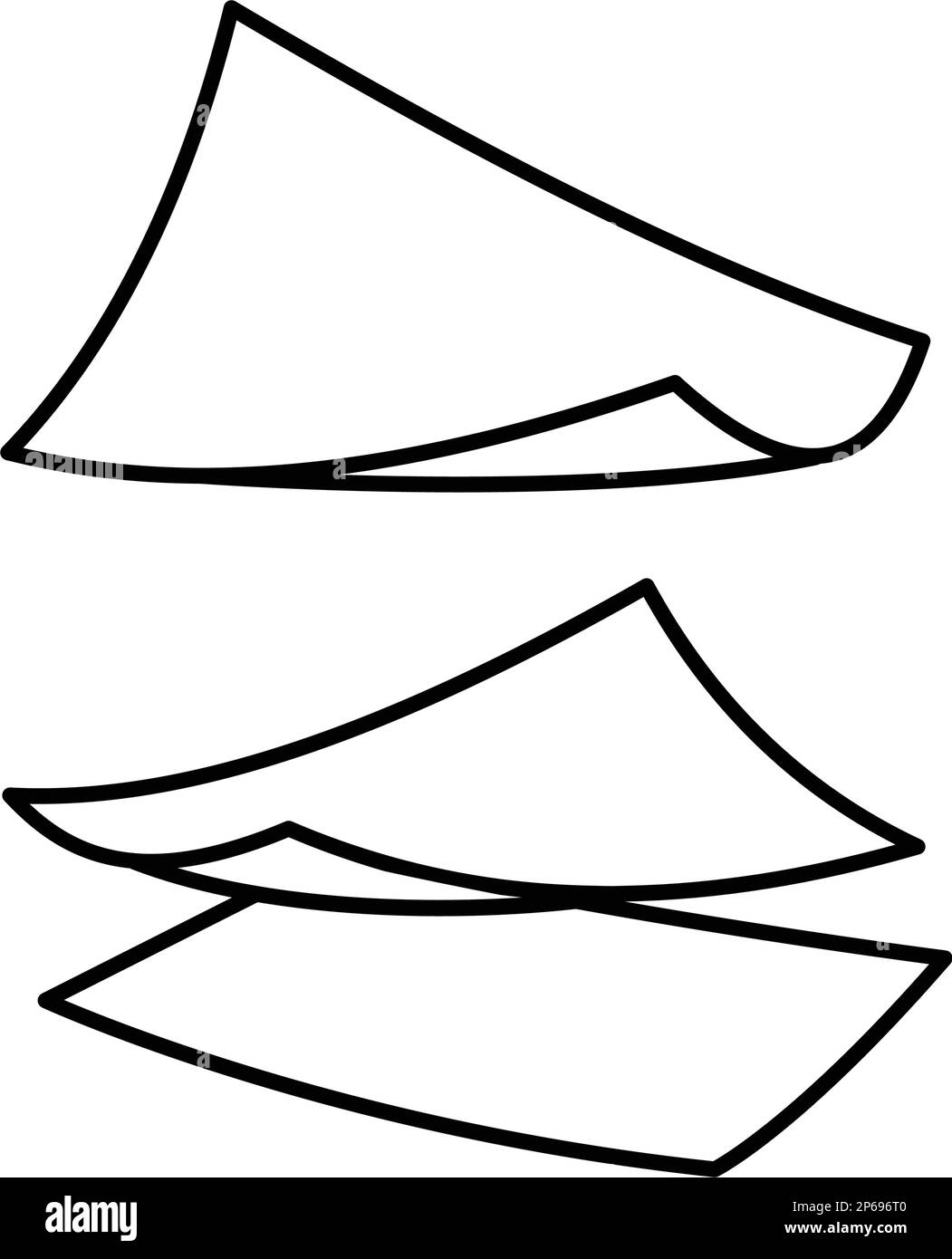 fly paper document line icon vector illustration Stock Vector Image ...