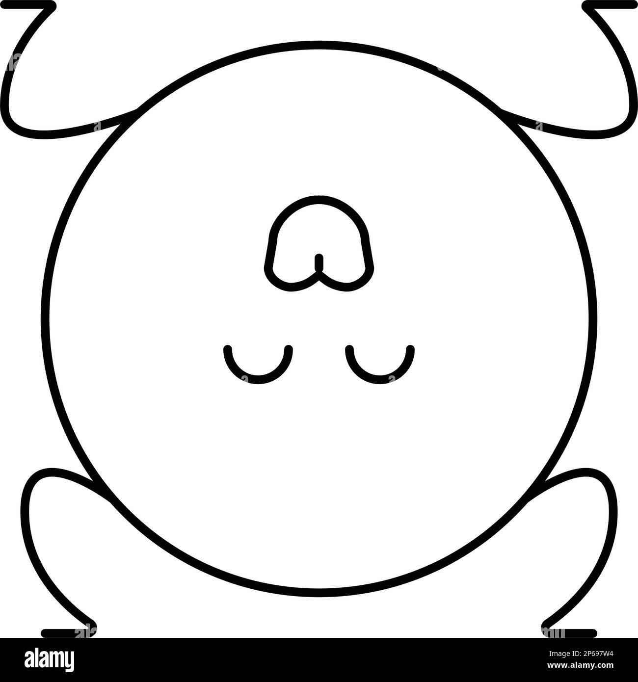 circle geometric character line icon vector illustration Stock Vector ...