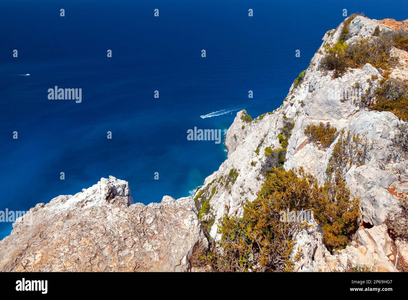 Coastal landscape with rocks on a