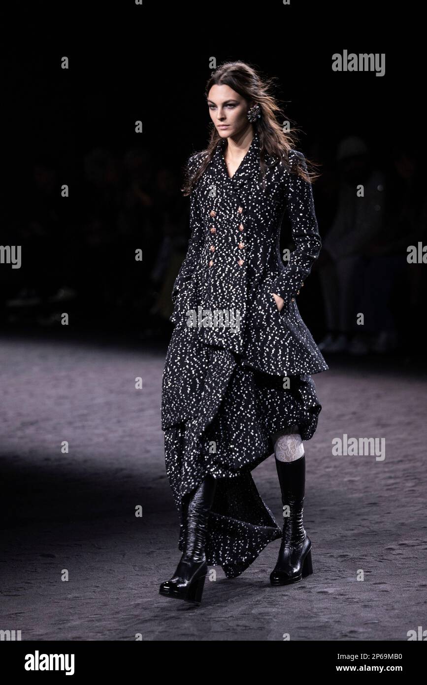 A model wears a creation as part of the Chanel Fall/Winter 2023