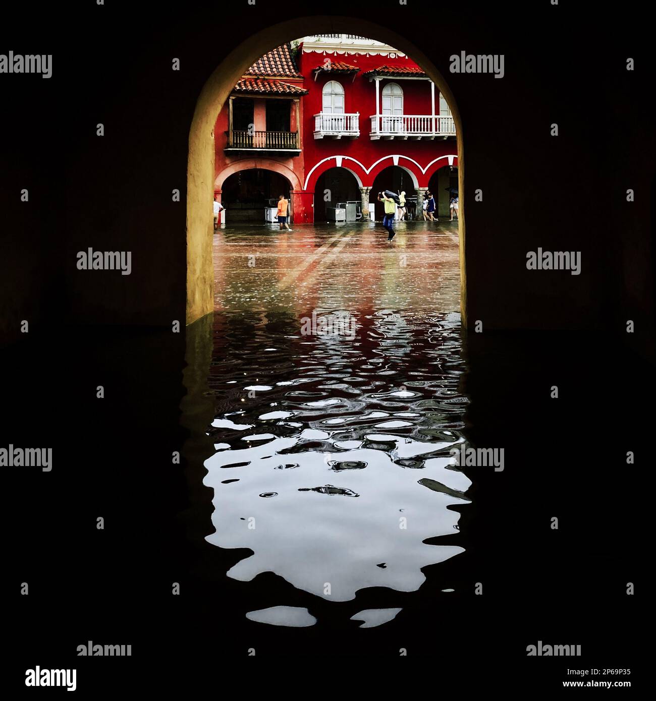 The Clock Tower gate, the entrance to the colonial walled city, is seen ...