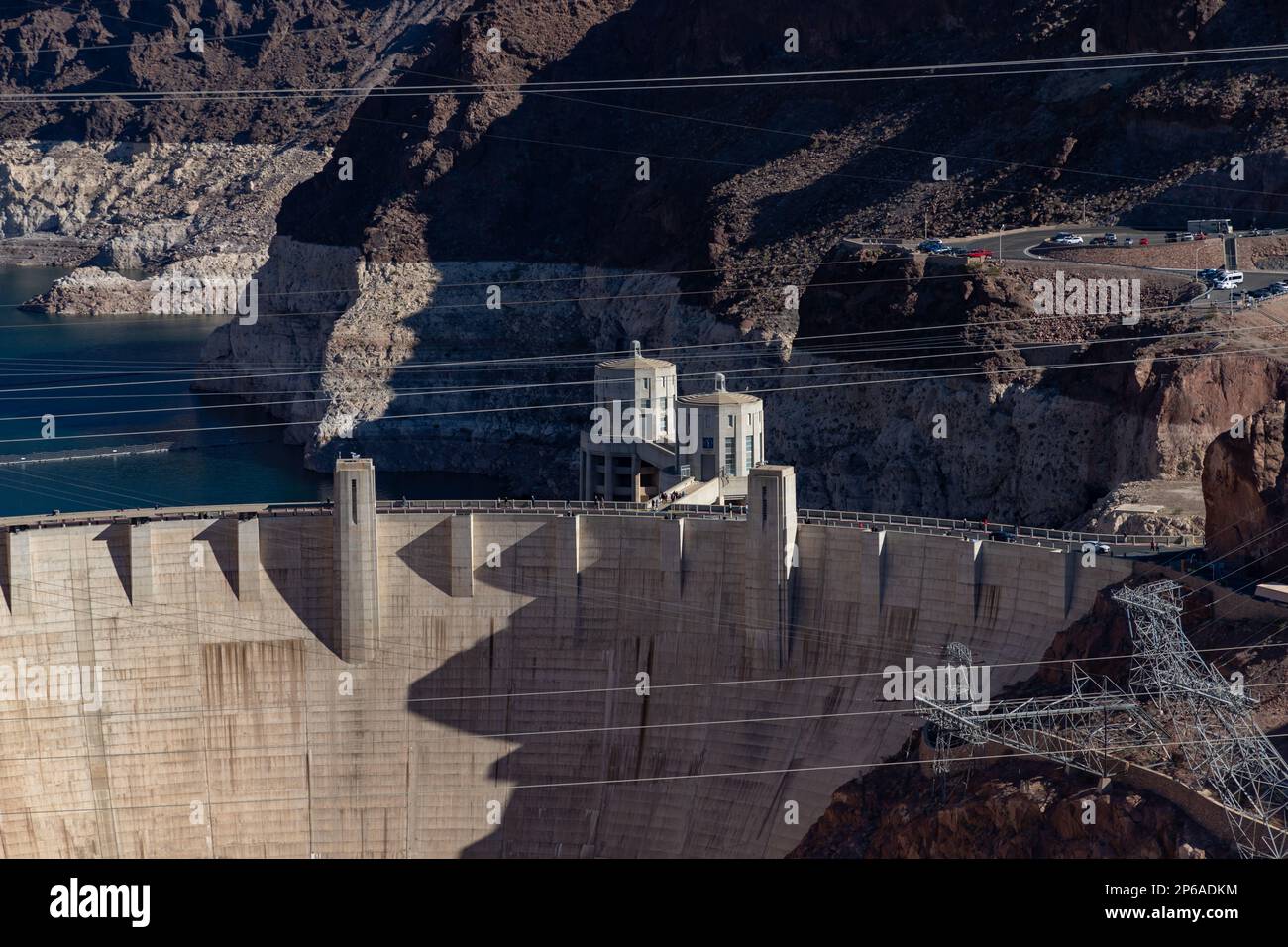 A closeup picture of the Hoover Dam Stock Photo Alamy